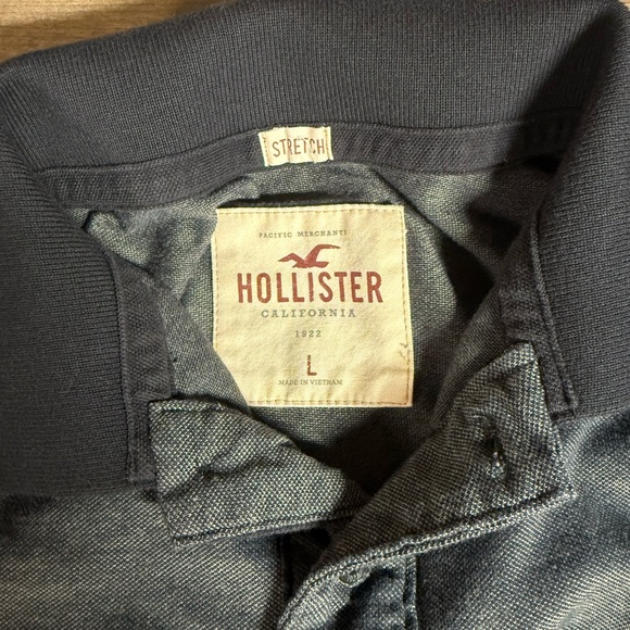 Hollister Women’s Short Sleeve Polo Collared Y2K Shirt Size Large Blue - Picture 3 of 5